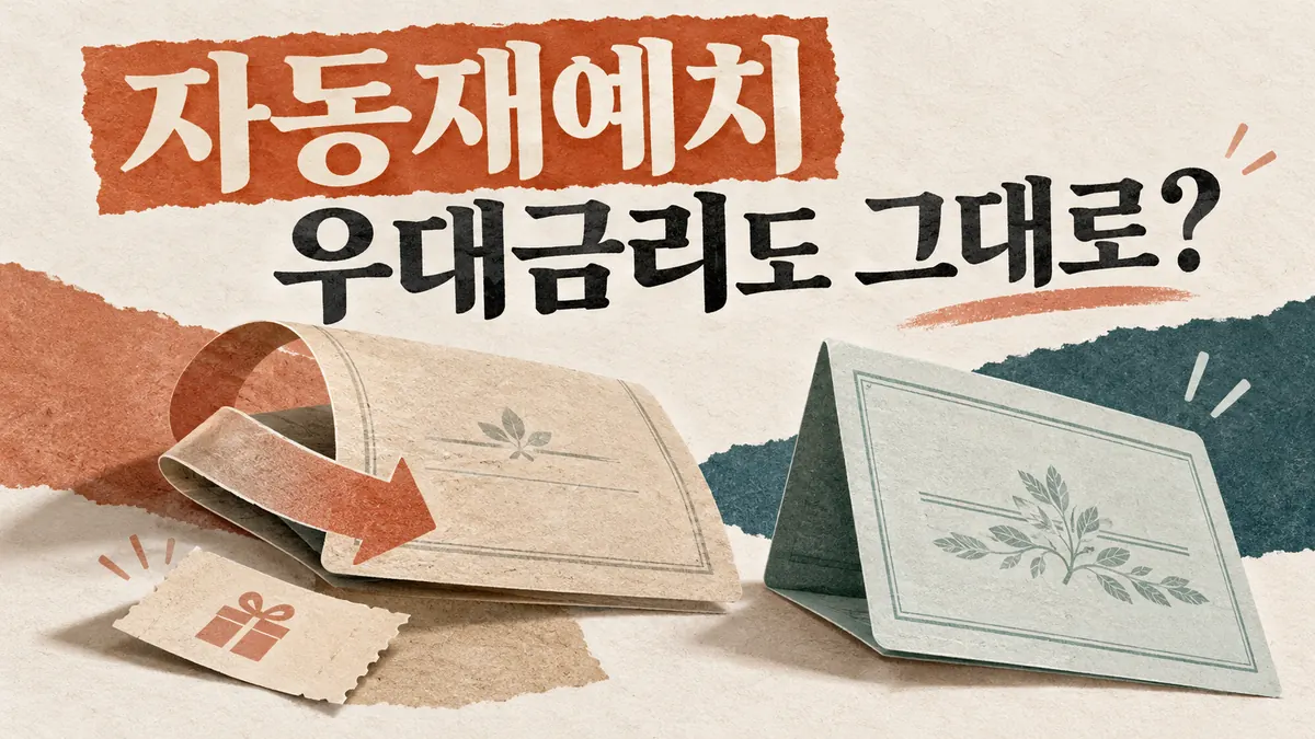 정기예금 자동재예치, 우대금리도 그대로 이어질까