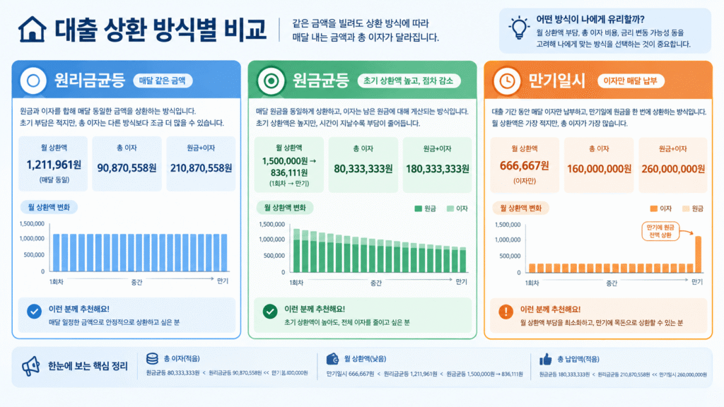 대출 상환별 비교