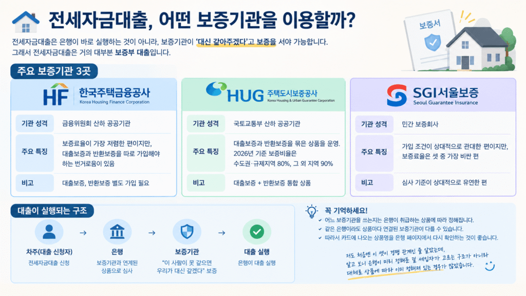 전세자금대출 보증기관 현황