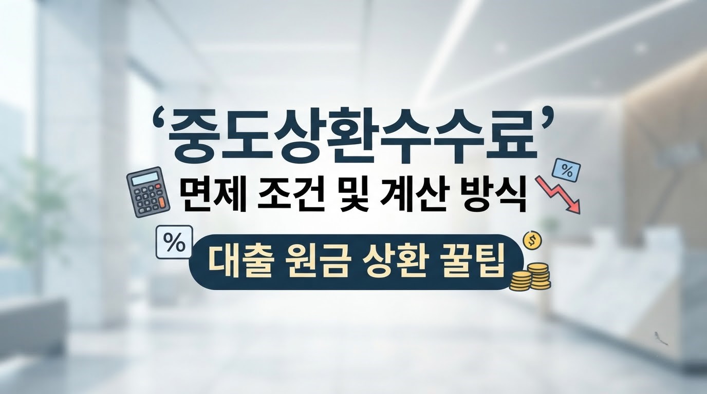 중도상환수수료 면제조건 및 계산 방식